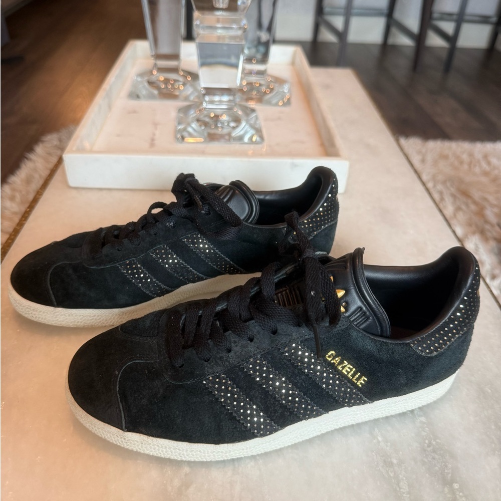 Adidas Gazelle Black Suede Shoes